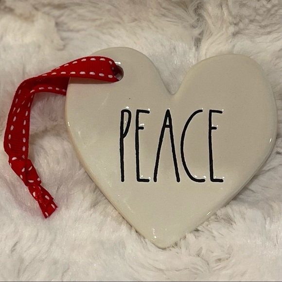 RAE DUNN by Magenta "PEACE, JOY, HOPE” Christmas Ornament Set of 3 - Picture 2 of 5